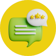 Testimonial yellow and green